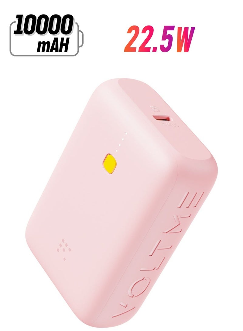 VOLTME 10000mAh USB-C Power Bank 22.5W PD Fast Charging Portable Charger, Compact Small Lightweight External Battery Pack, Dual Ports (Type-C & USB-A), QC3.0 Quick Charge, Dual Device Charging Power Bank for Travel & Daily Use – Compatible with iPhone 17 / 17 Pro / 17 Pro Max / iPhone Air / 16 / 15 / 14 / 13 / 12 Series, Samsung Galaxy S25 / S24 / S23 / S22, iPad Pro / iPad Air / iPad Mini, Xiaomi, OnePlus, Huawei & More – Pink - Image 2